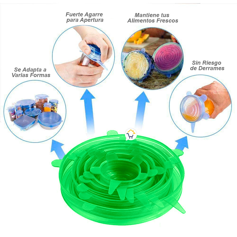 Miniatura 4 de Tapas Elasticas Silicona GM1903626